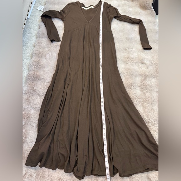 RAQUEL ALLEGRA Vneck Maxi long sleeves dress S - Picture 6 of 8